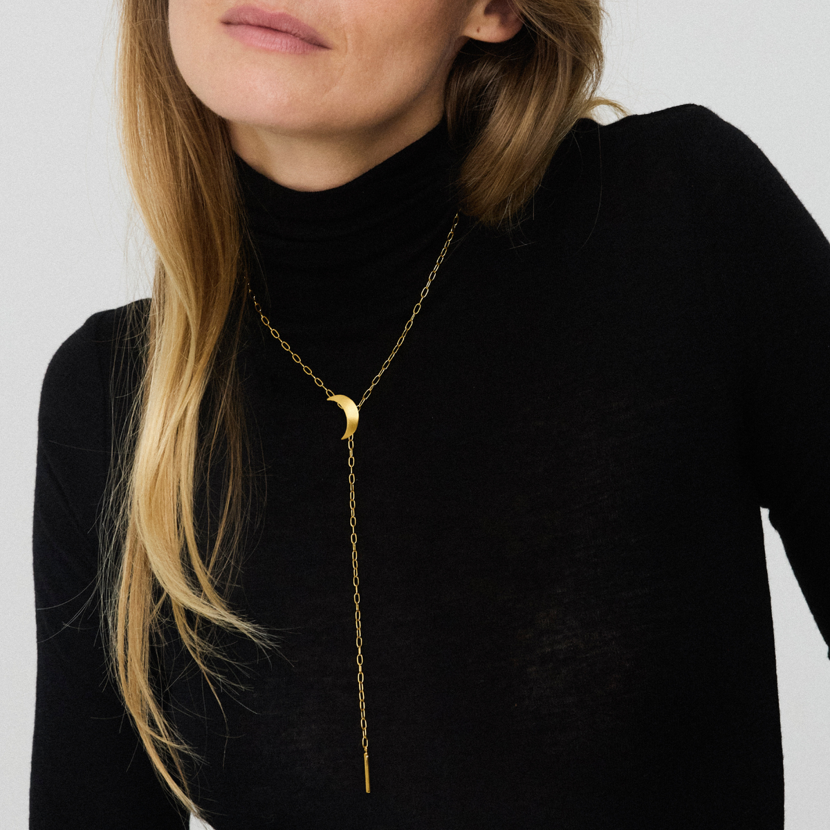 Half Moon Tie Necklace