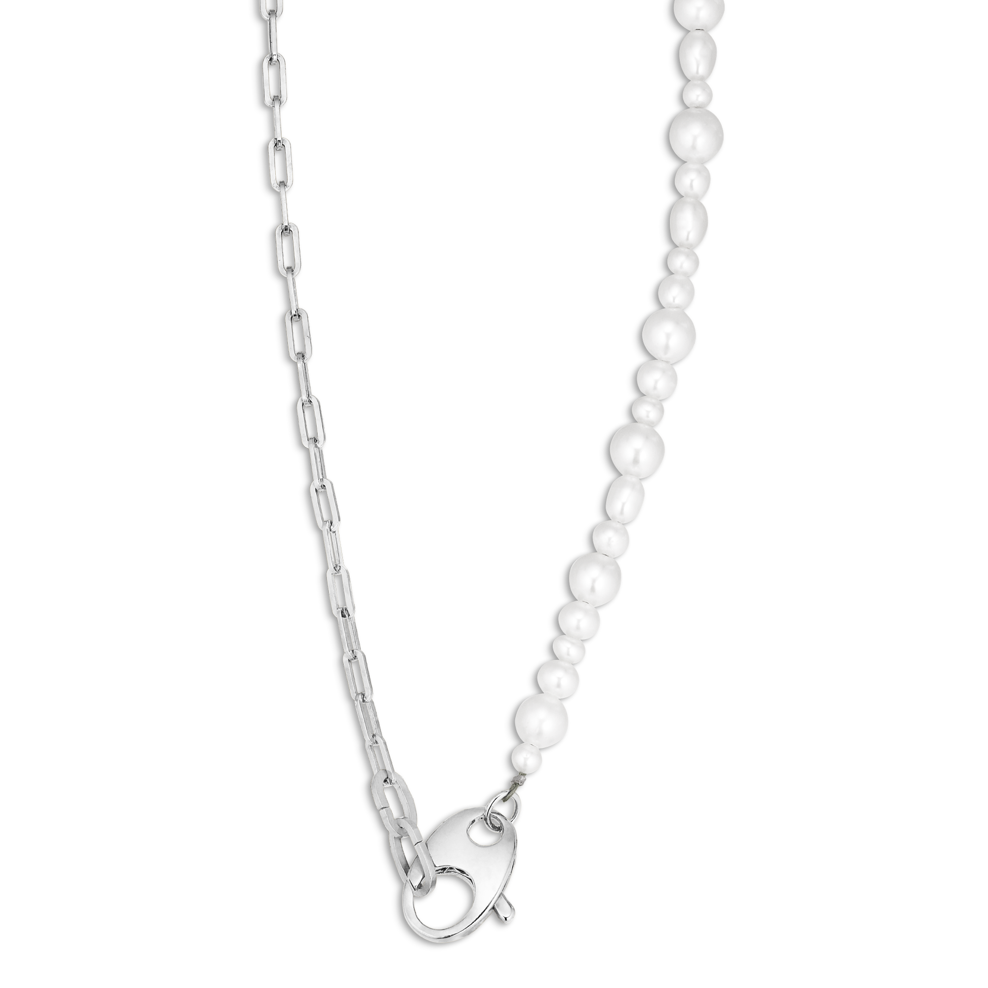 Atomic Pearl Chain Necklace
