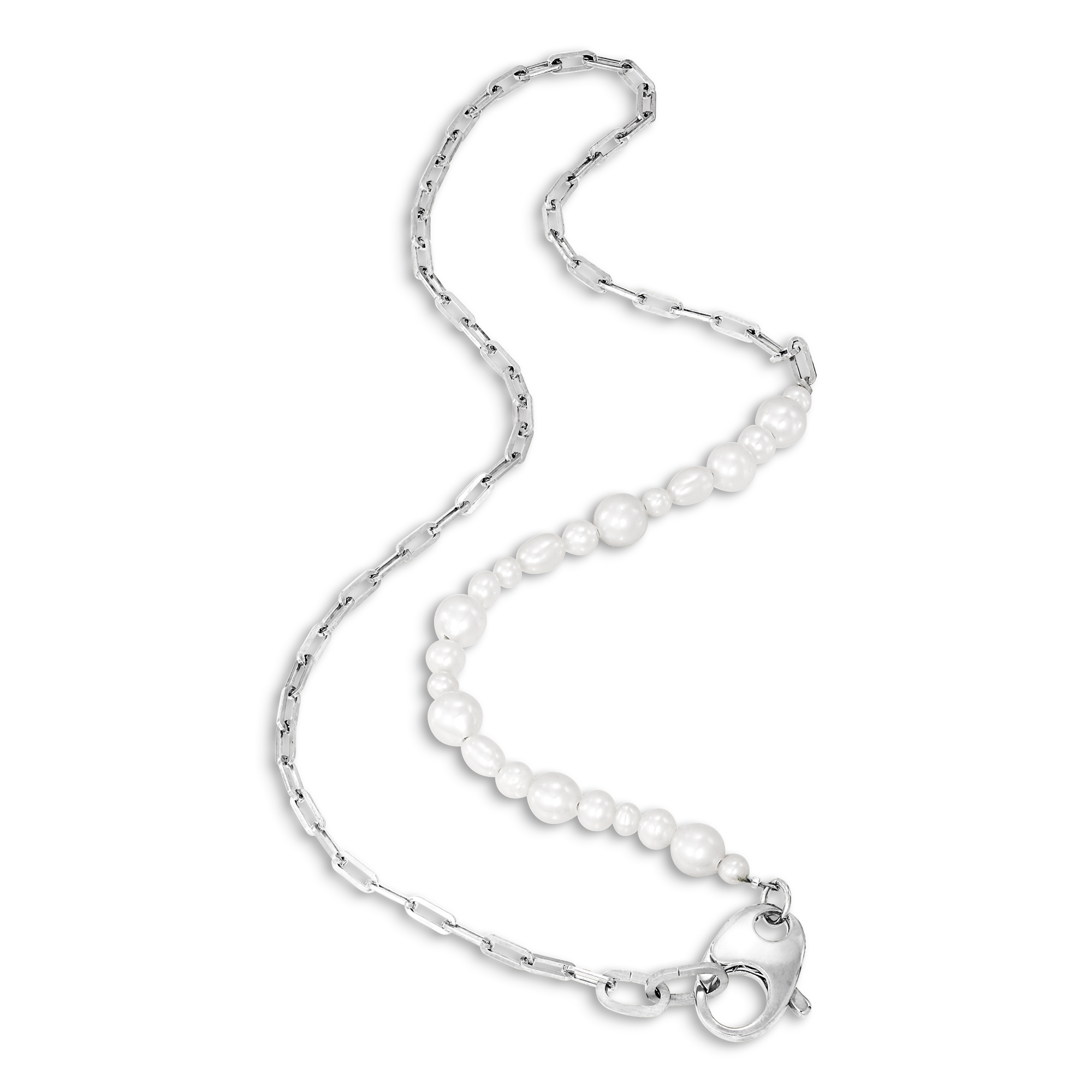 Atomic Pearl Chain Necklace