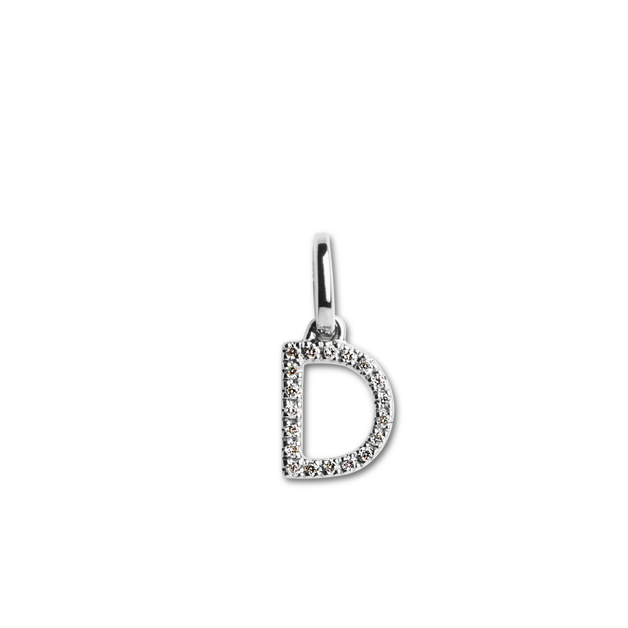 Letter Pendant with Diamonds