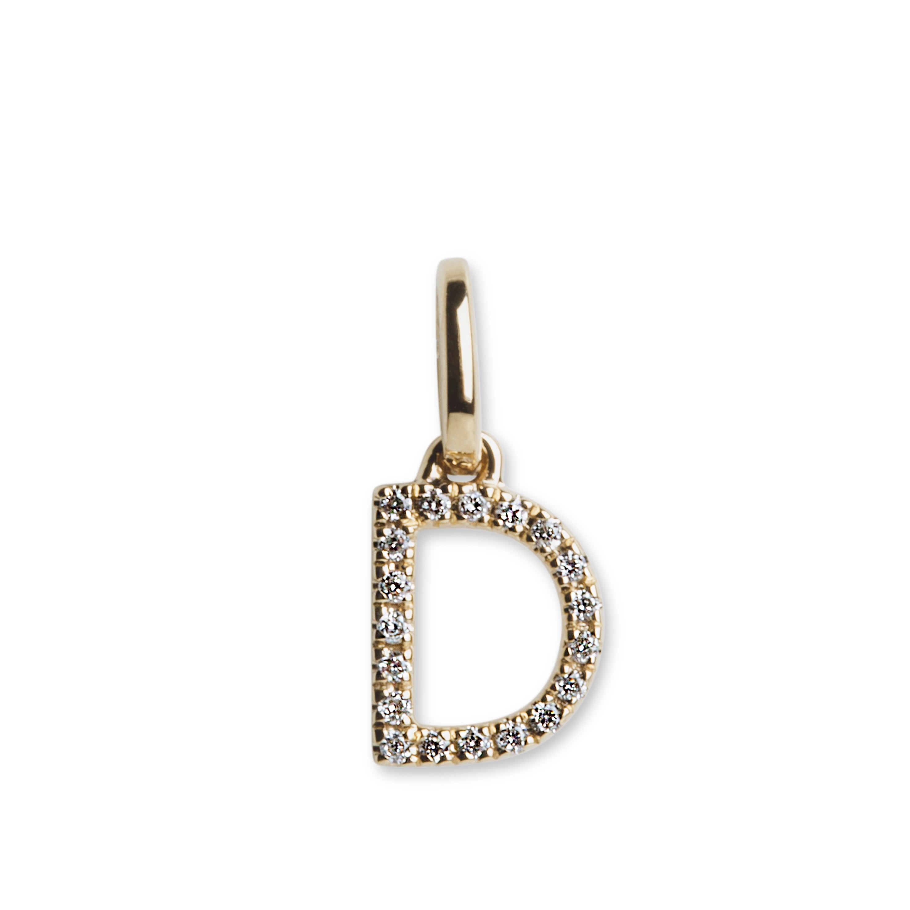 Letter Pendant with Diamonds