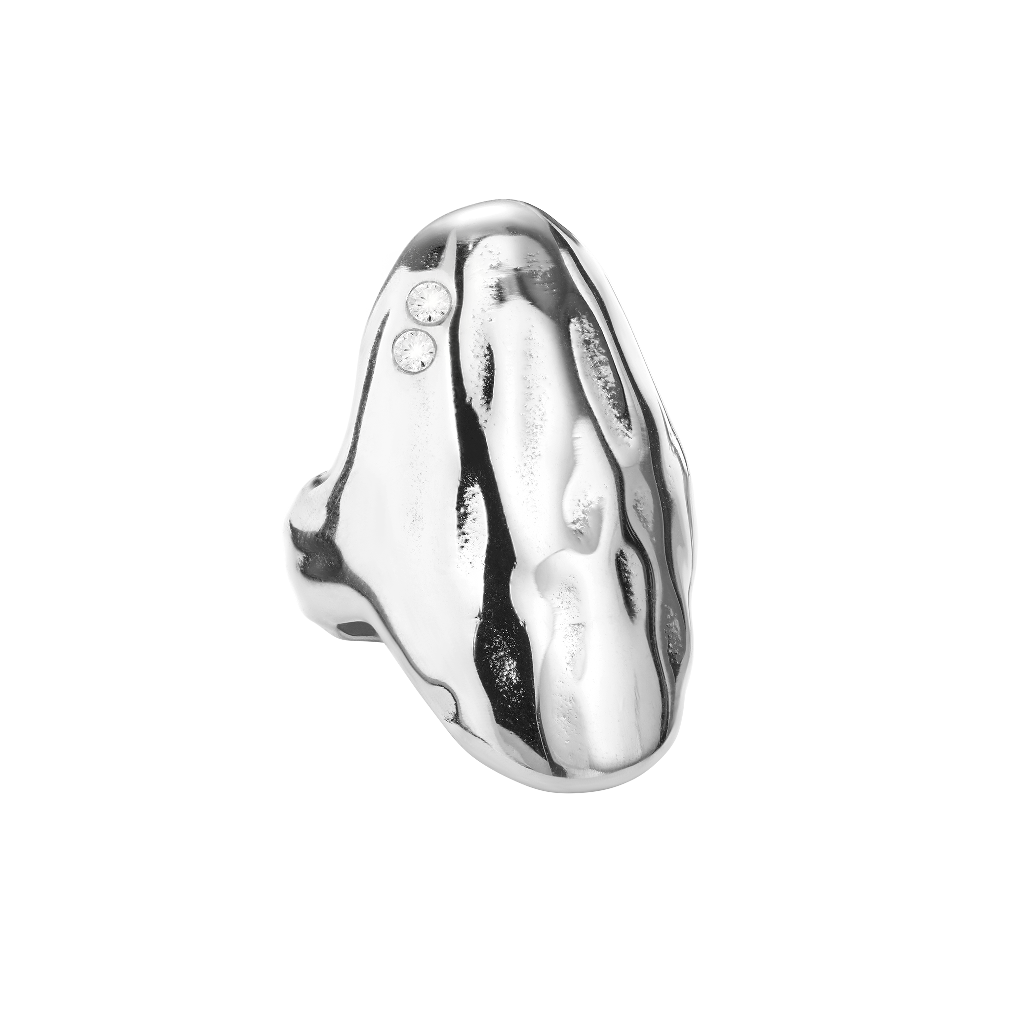 Shield Ring with stones