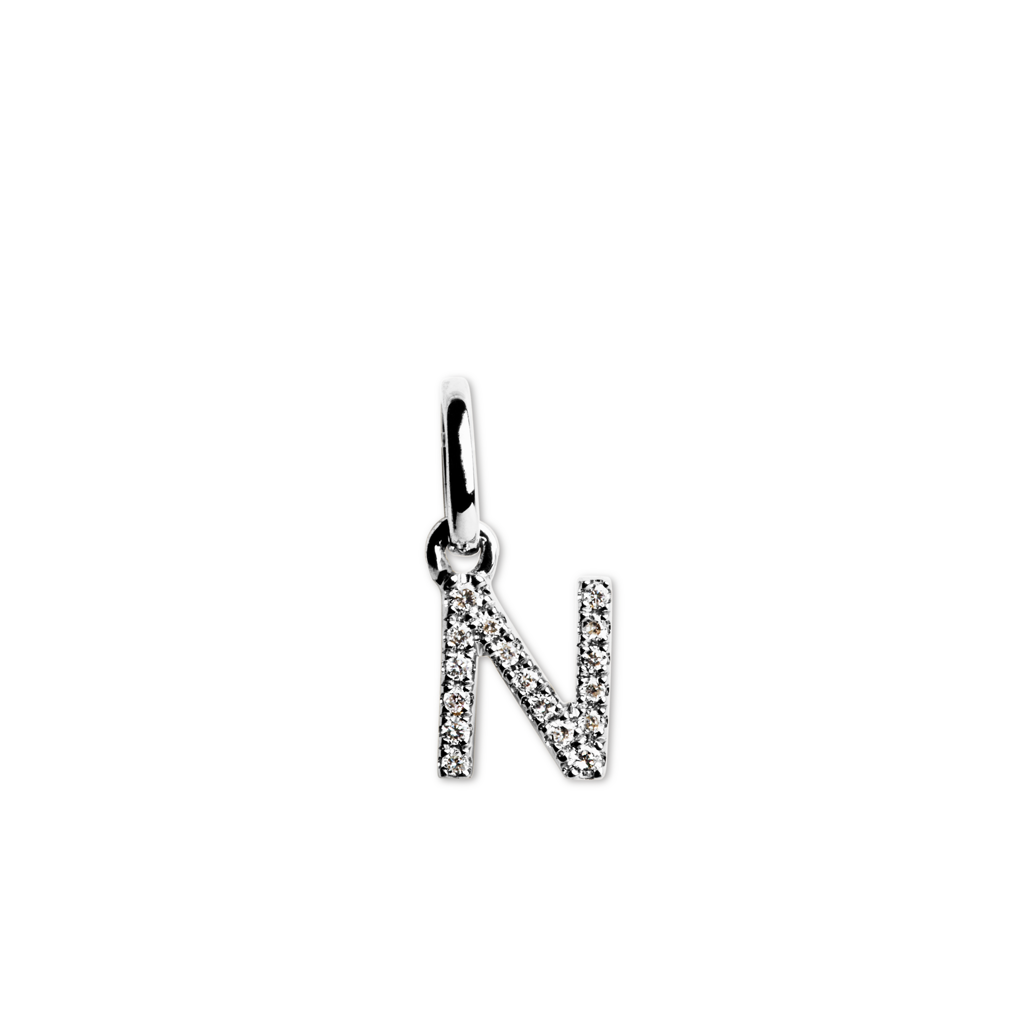Letter Pendant with Diamonds