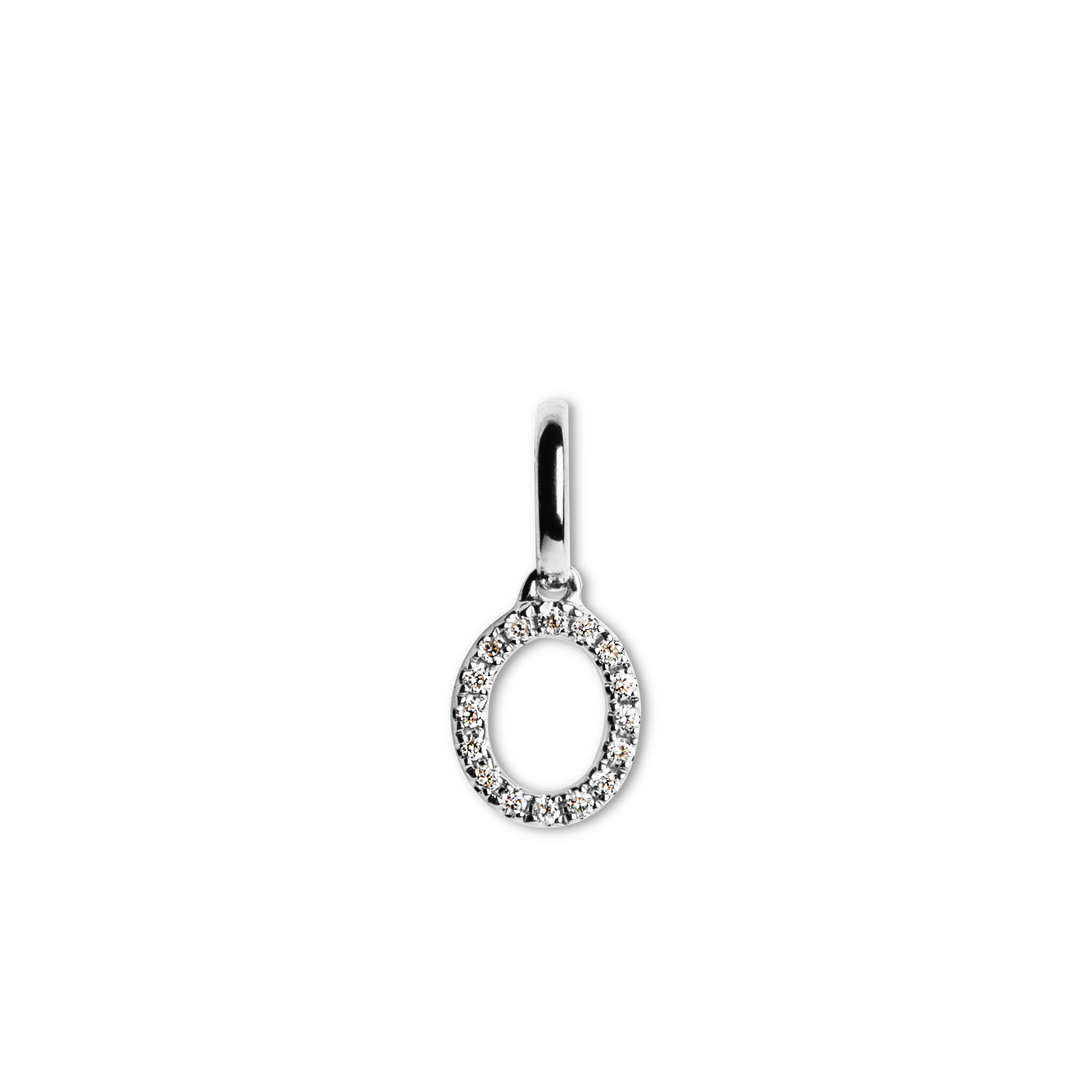 Letter Pendant with Diamonds