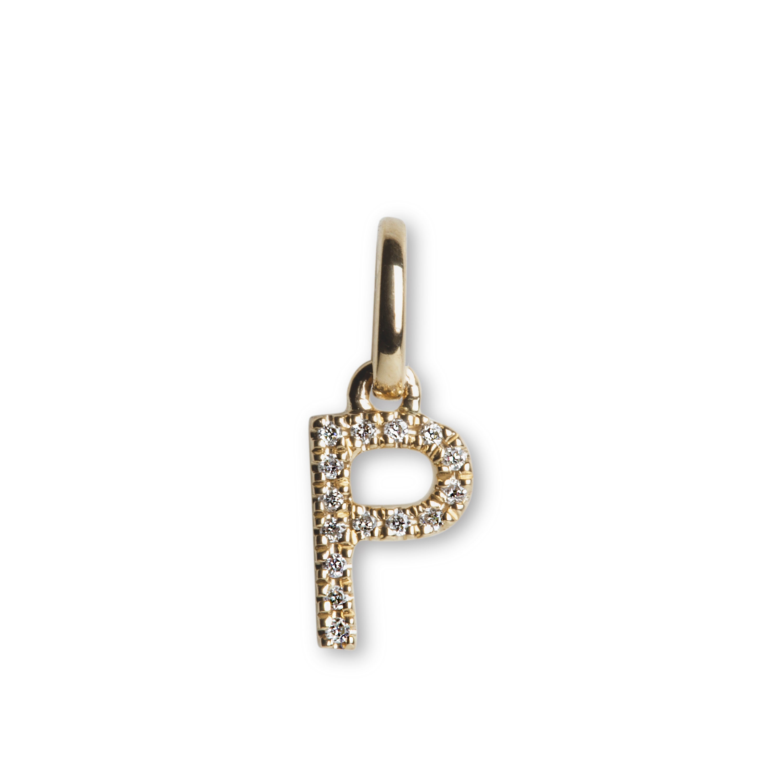 Letter Pendant with Diamonds