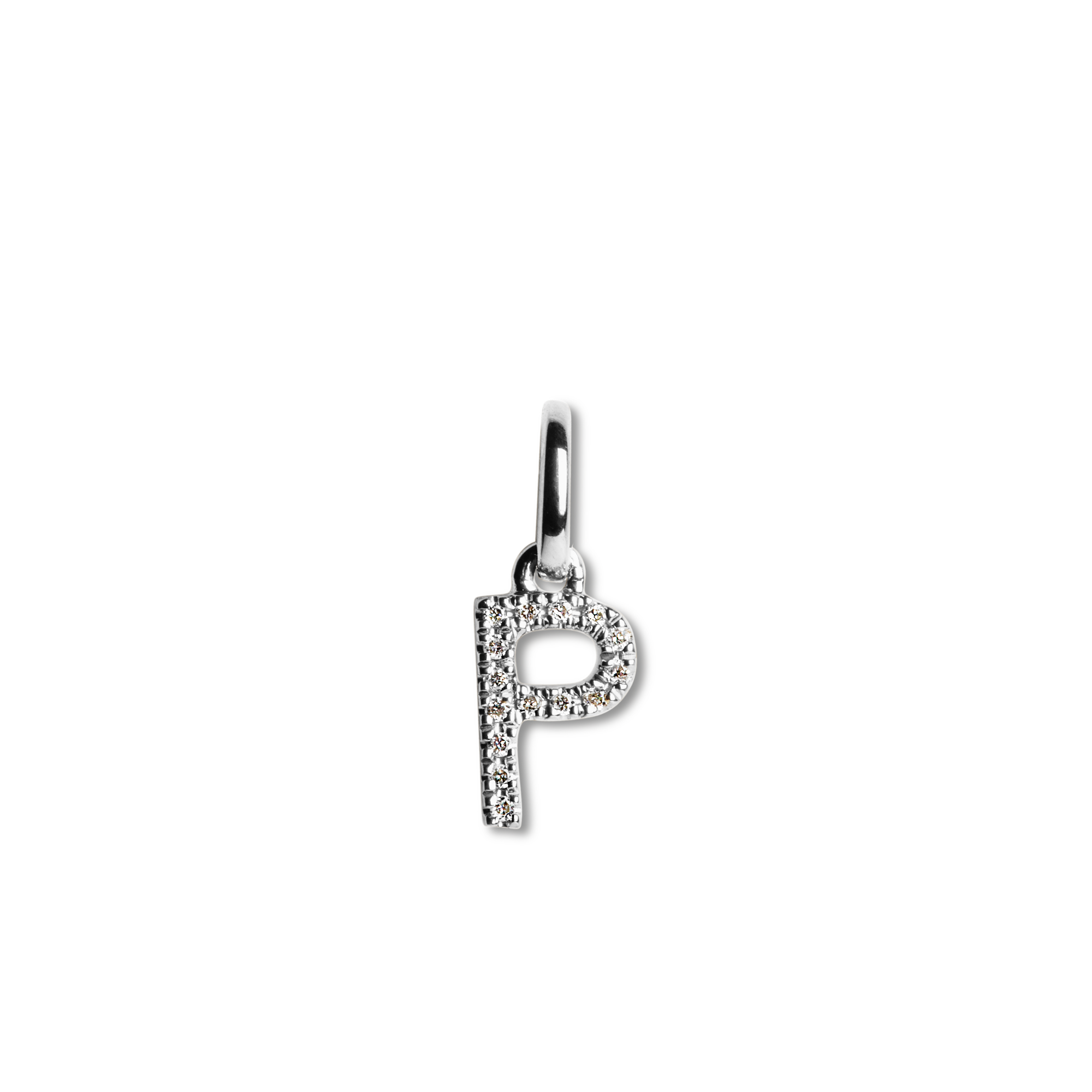 Letter Pendant with Diamonds