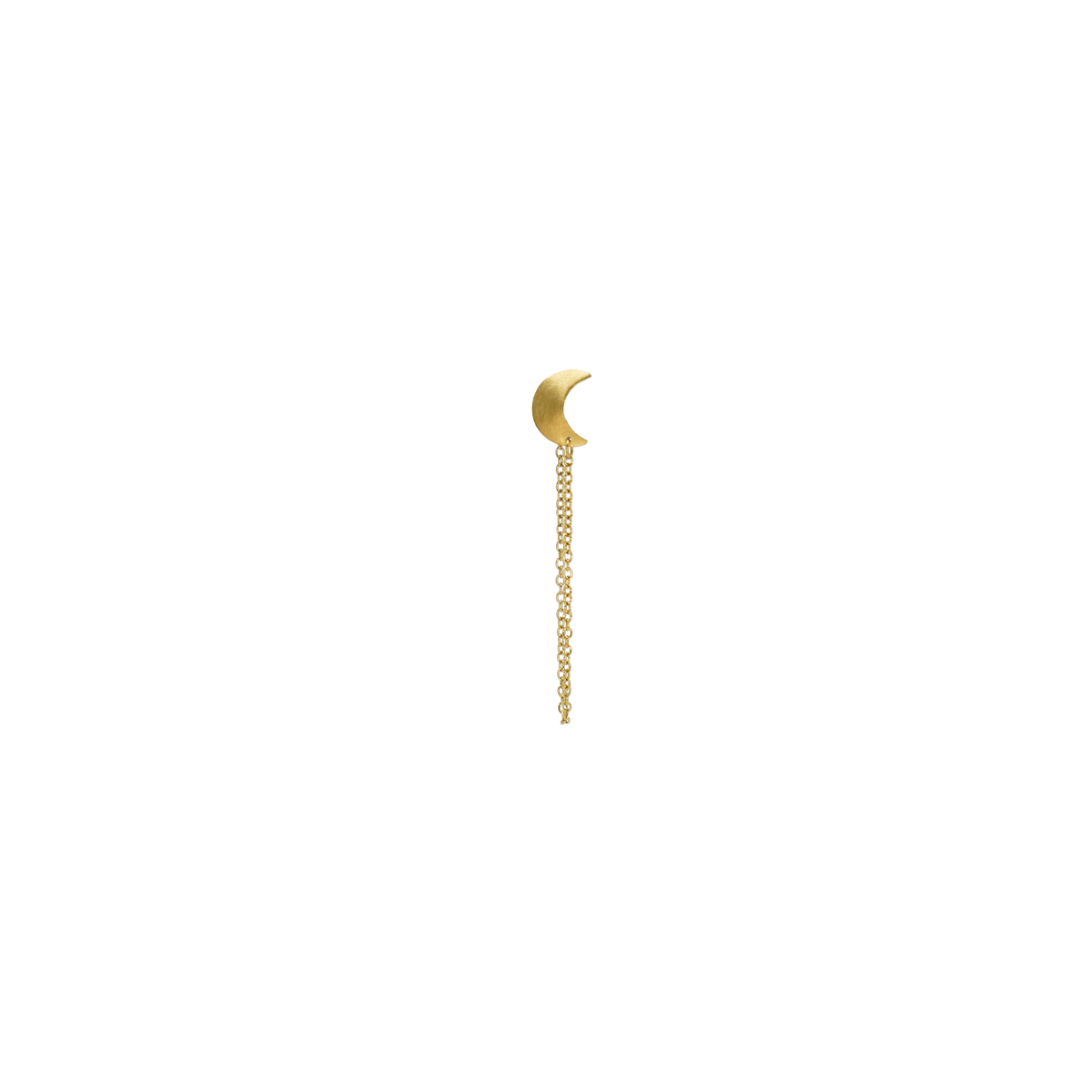 Single Half Moon Chain Stud