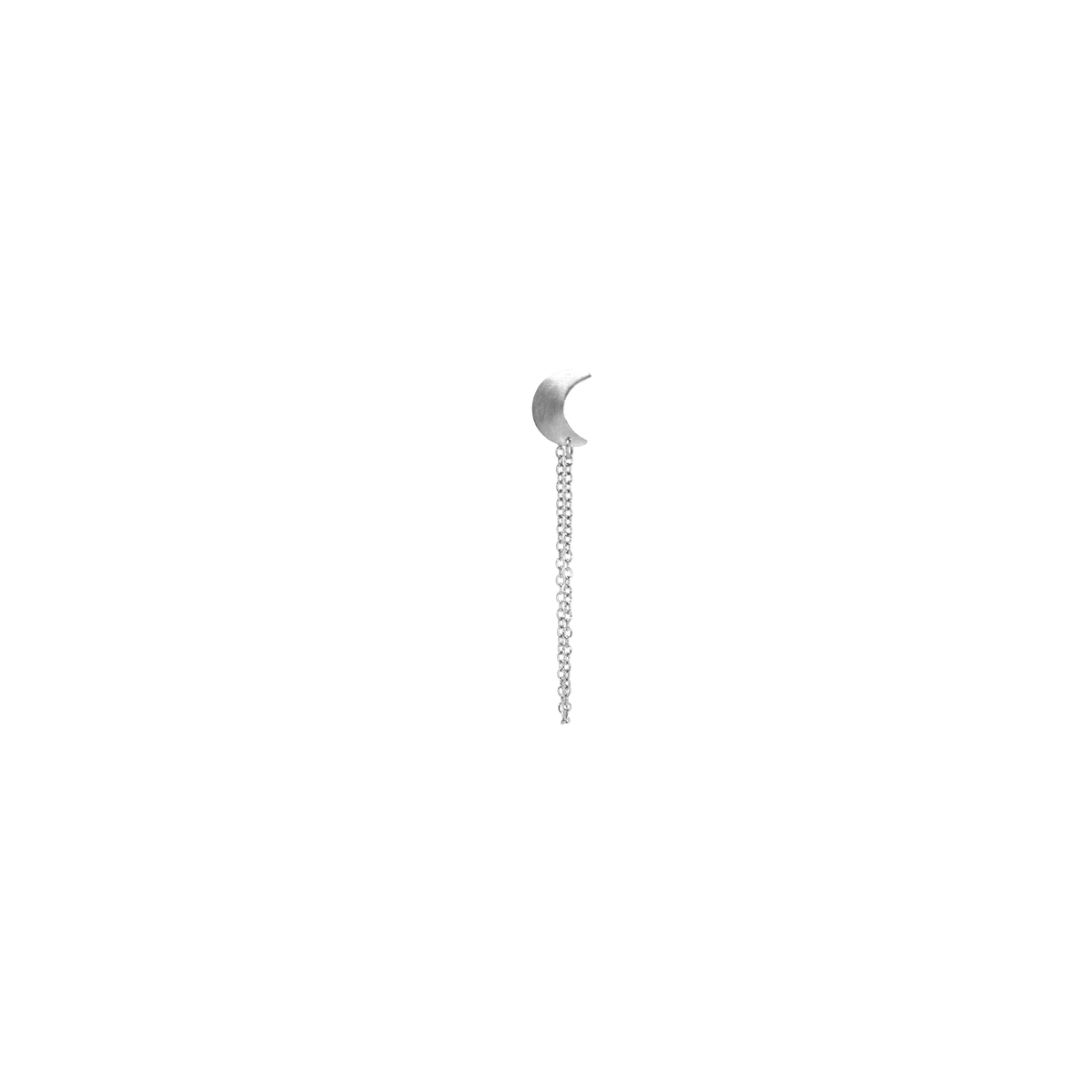 Single Half Moon Chain Stud