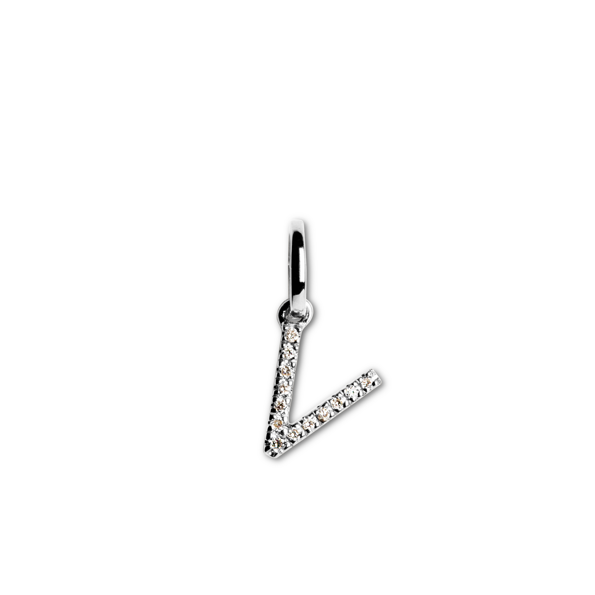 Letter Pendant with Diamonds