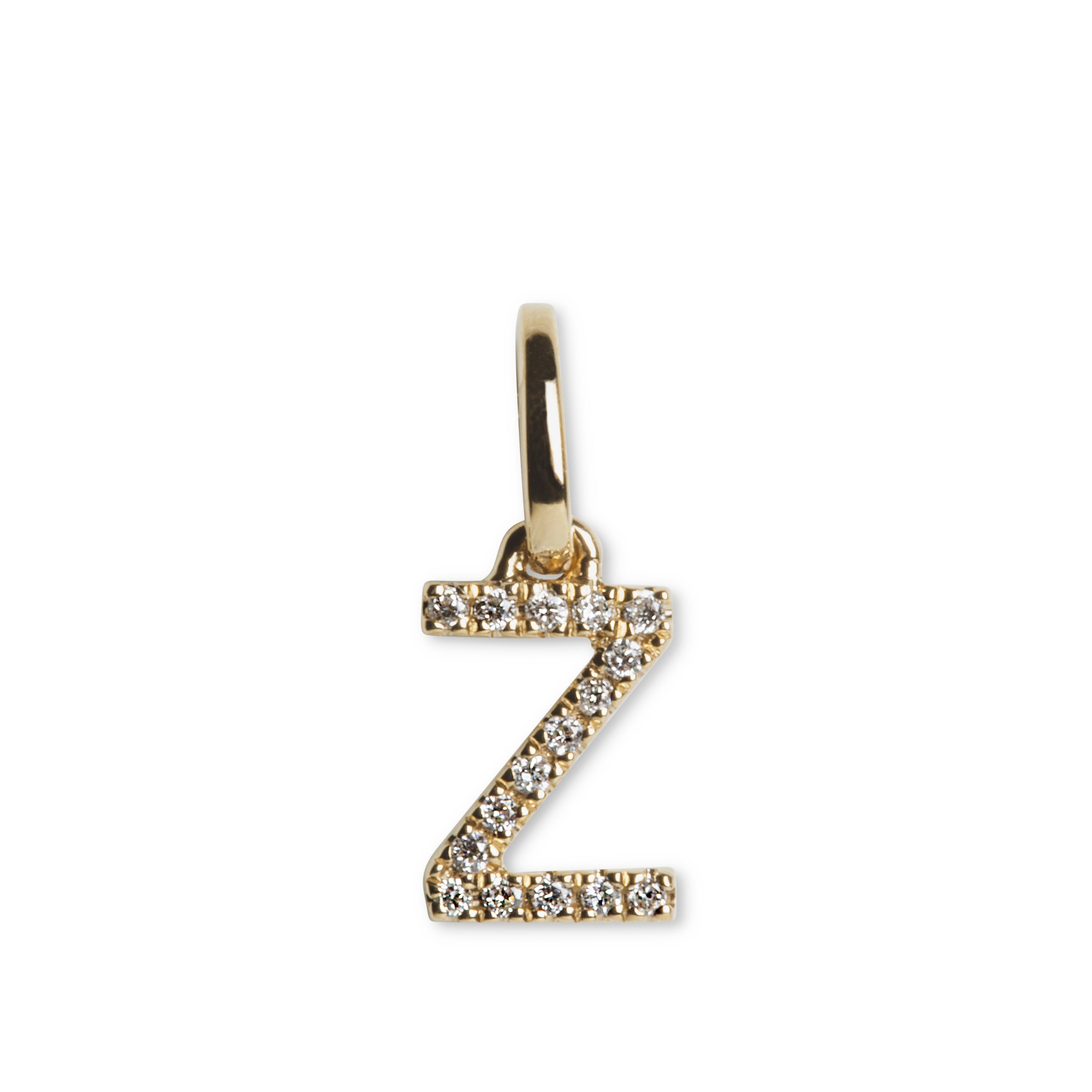 Letter Pendant with Diamonds