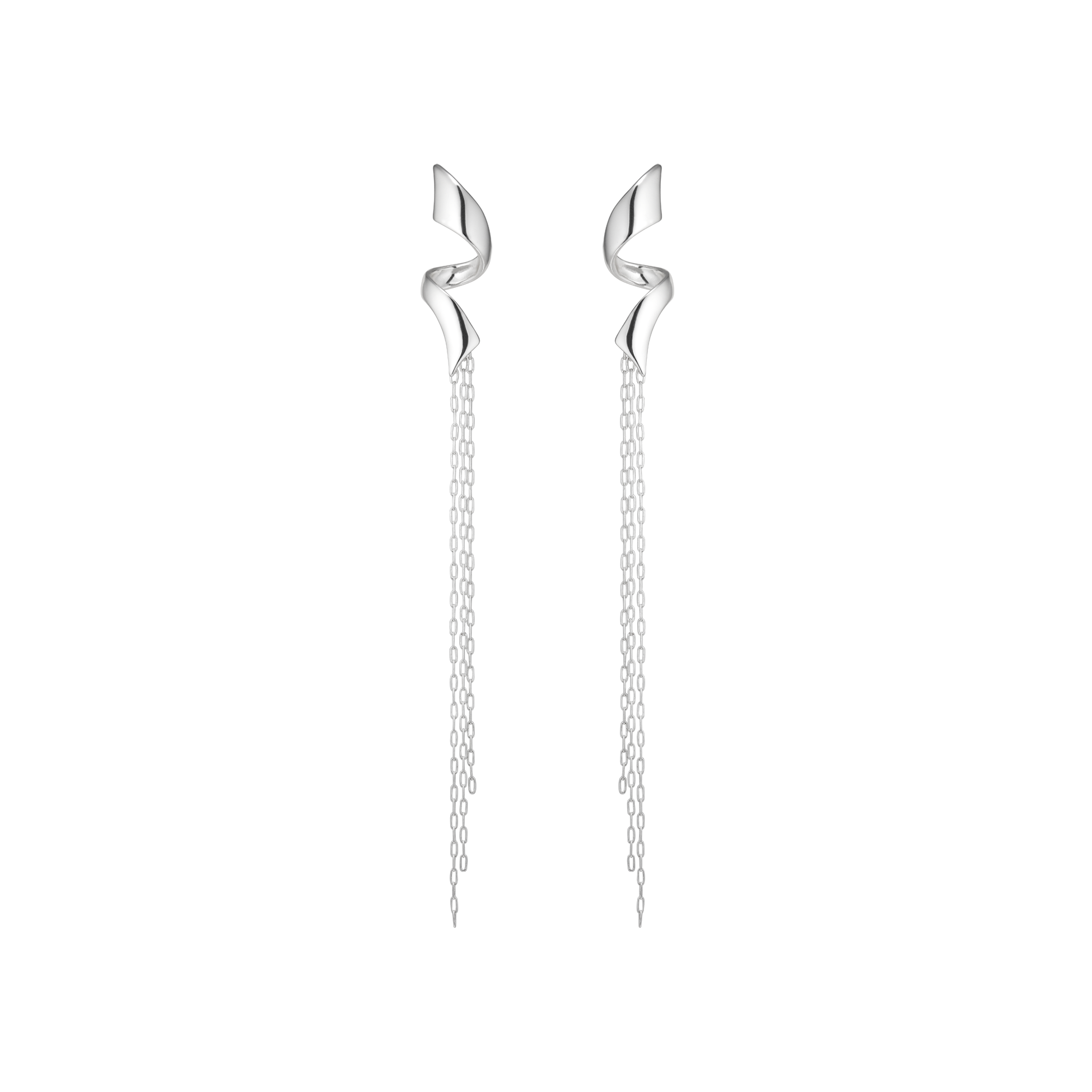 Swirl Stud With Chains