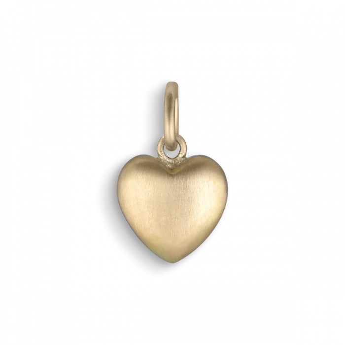 Big heart pendant in 14 karat gold