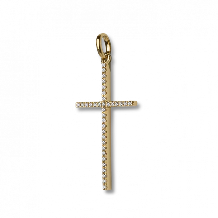 Big Cross Pendant with Diamonds 0,098 CT