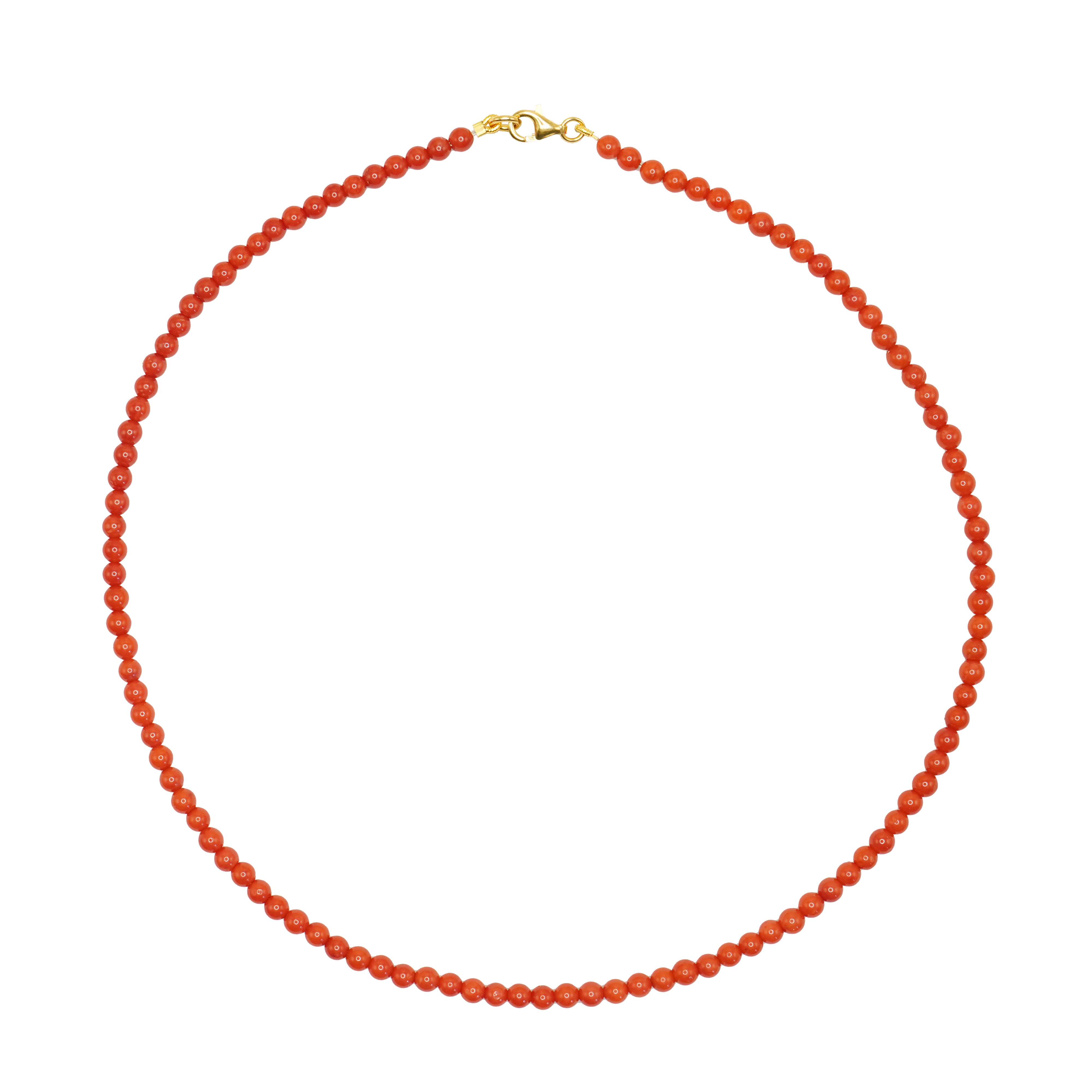 Bead necklace Coral