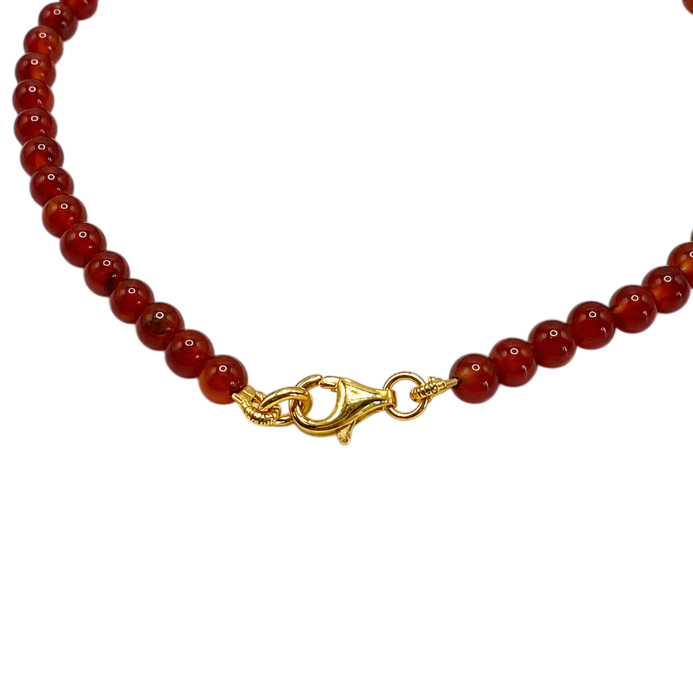 Bead Anklet Carnelian