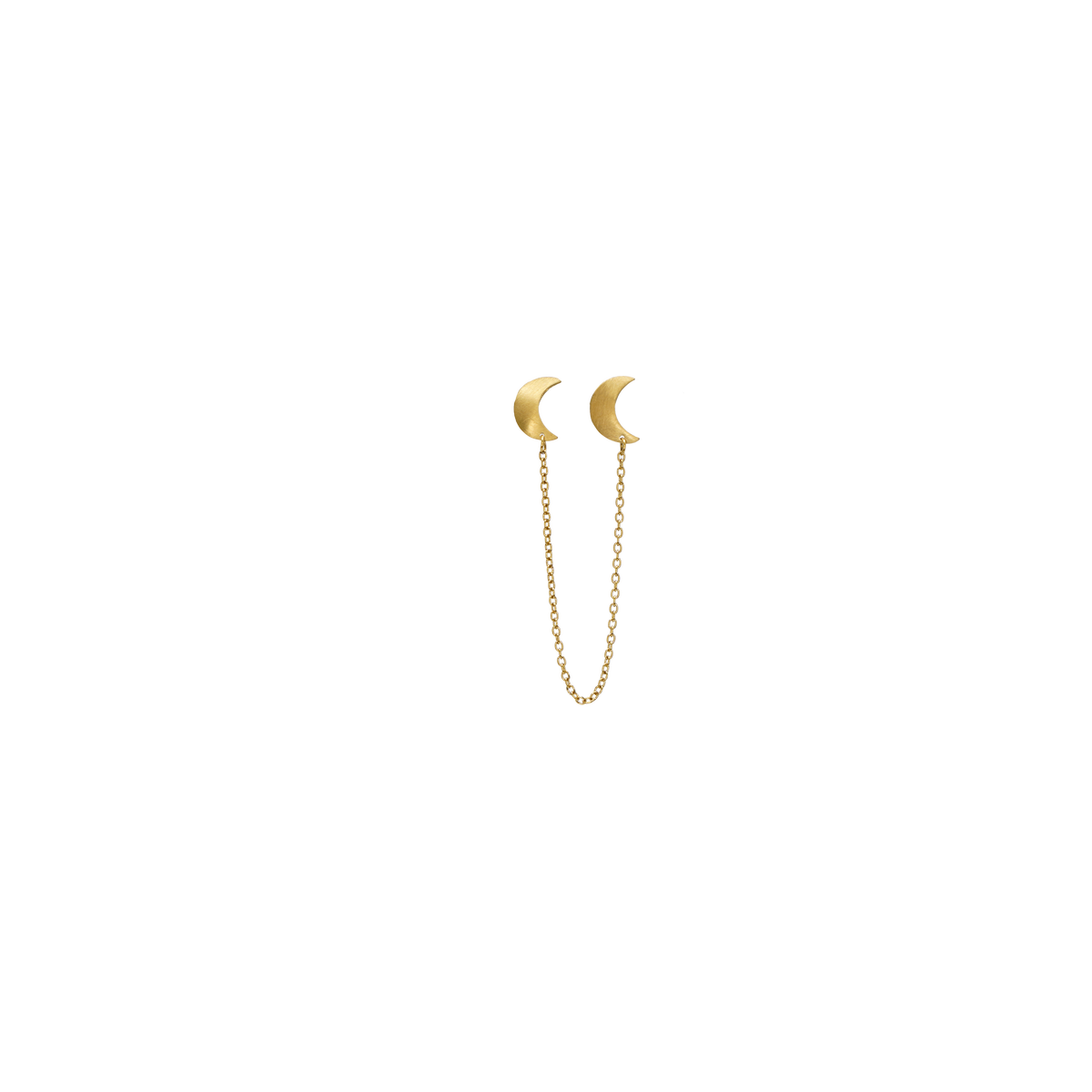 Double Half Moon chain stud