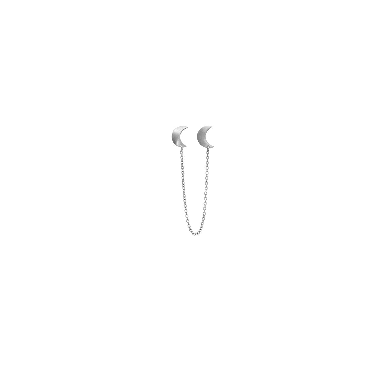 Double Half Moon chain stud
