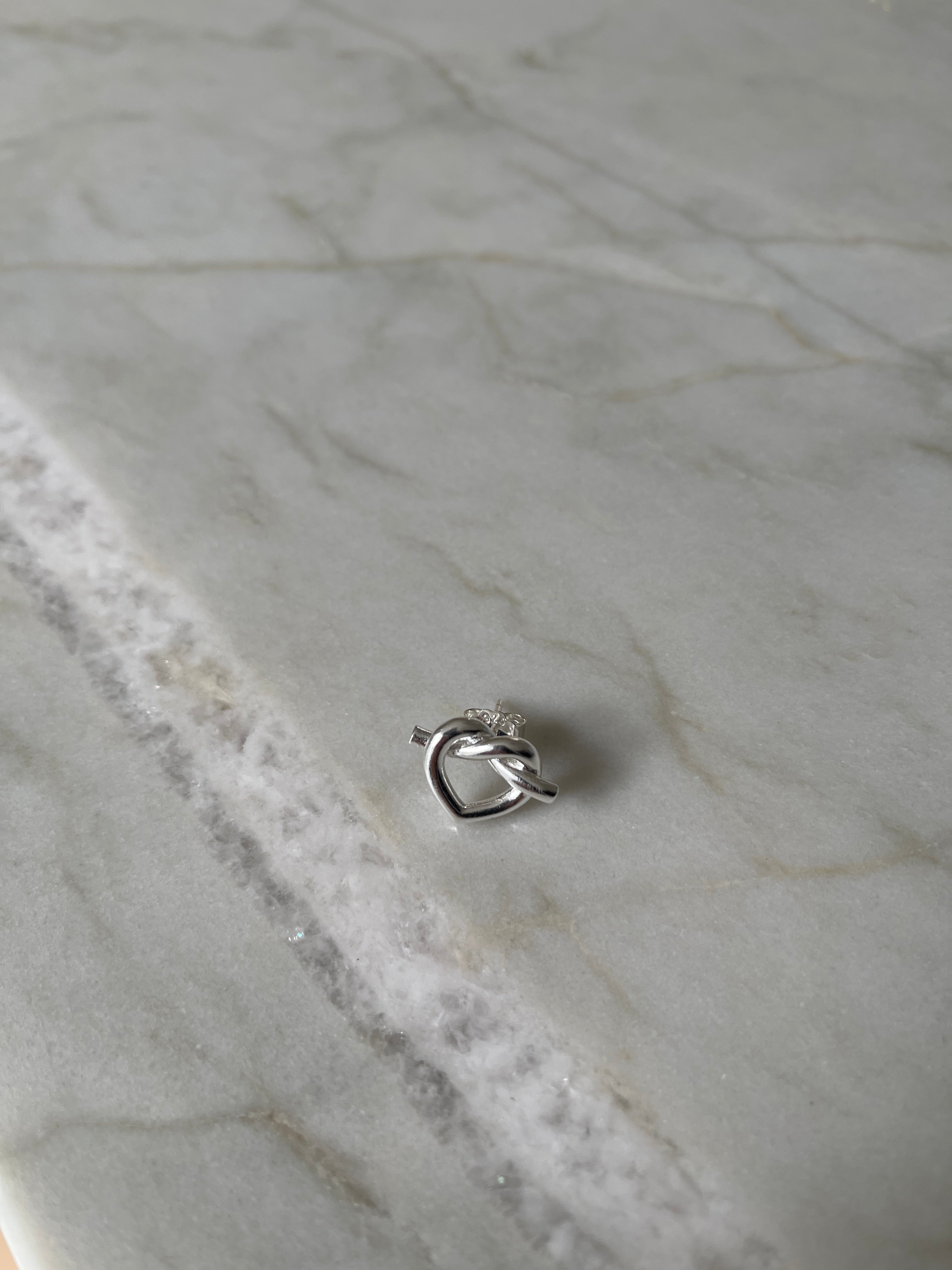 Tied Heart Stud