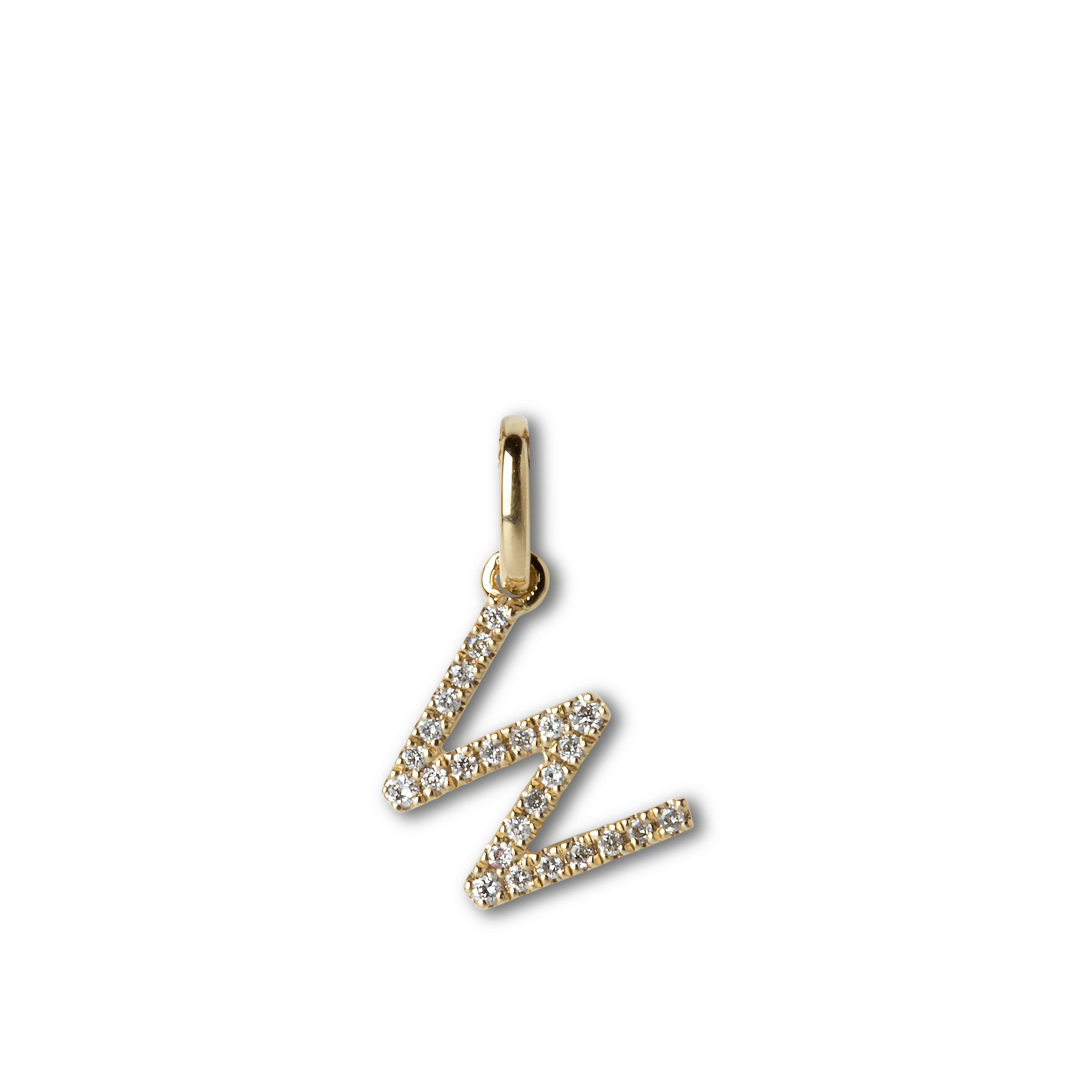 Letter Pendant with Diamonds